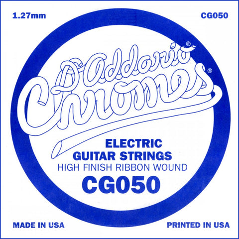 D'Addario CG050 - SINGLE CHROMES FLAT WND 050