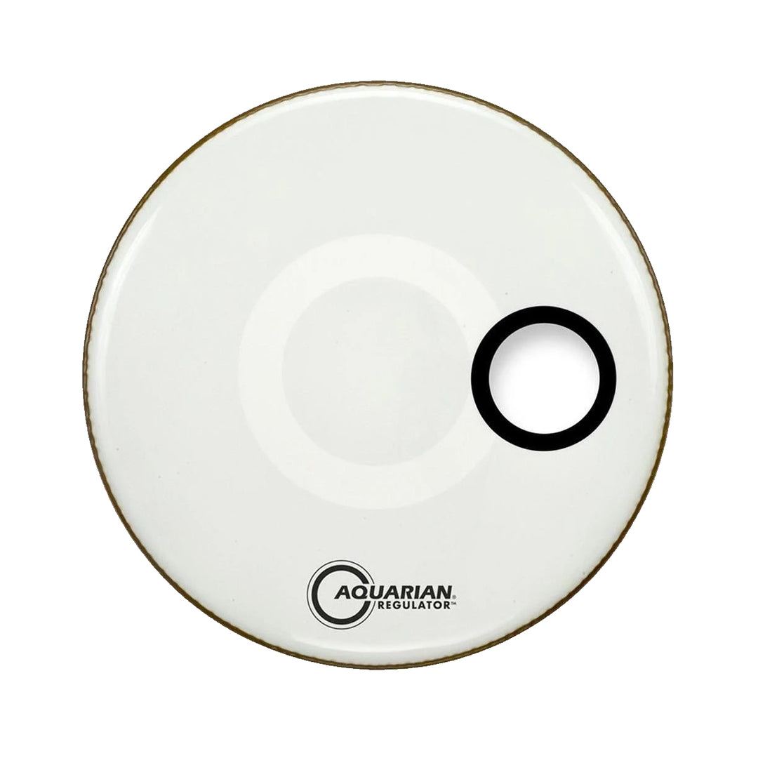 Aquarian RSM20WH - 20'' Aquarian Regulator RSM Offset Hole Gloss White Drumhead