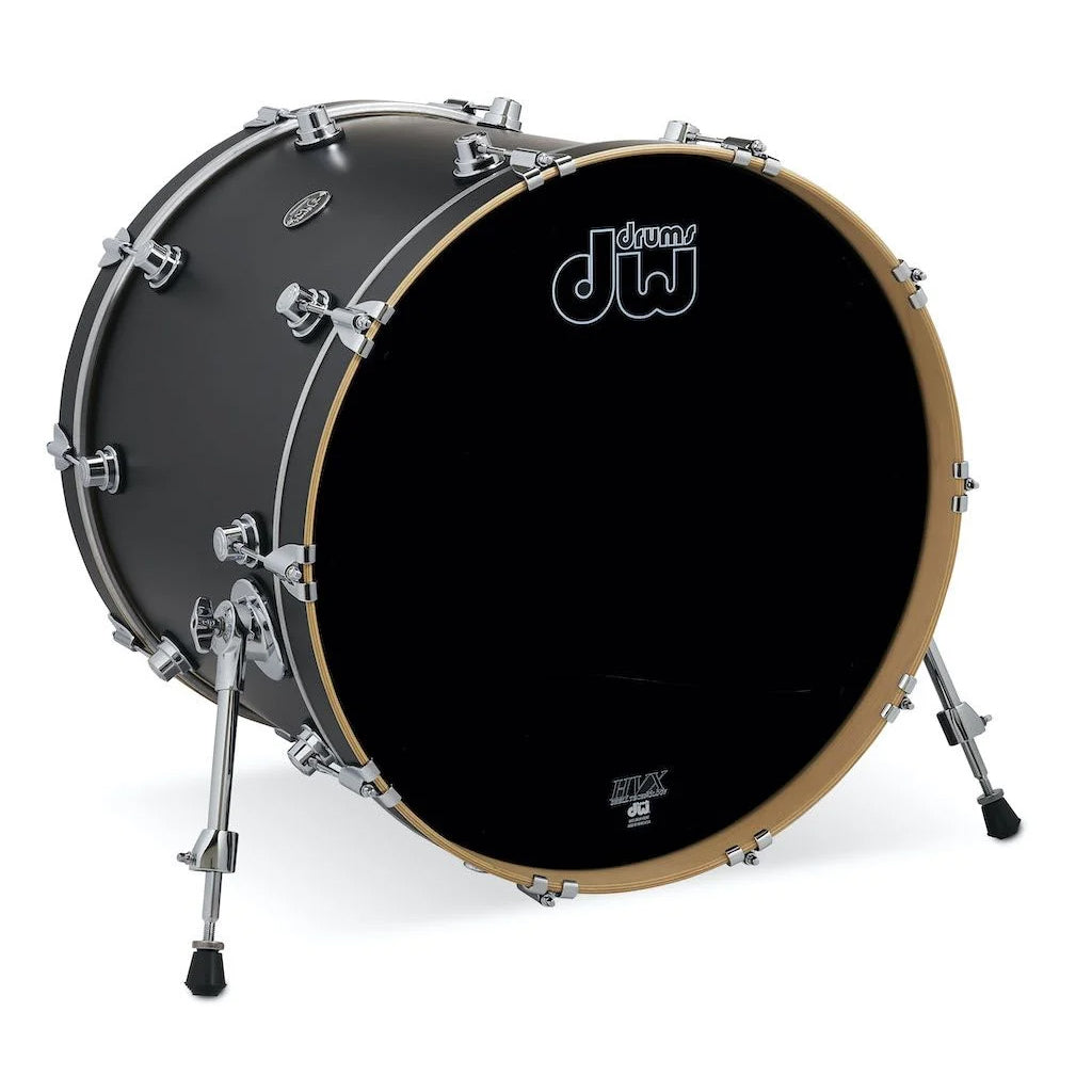 DW Performance Series Bass Drum 18x22 Hard Satin Lacquer - Charcoal Metallic