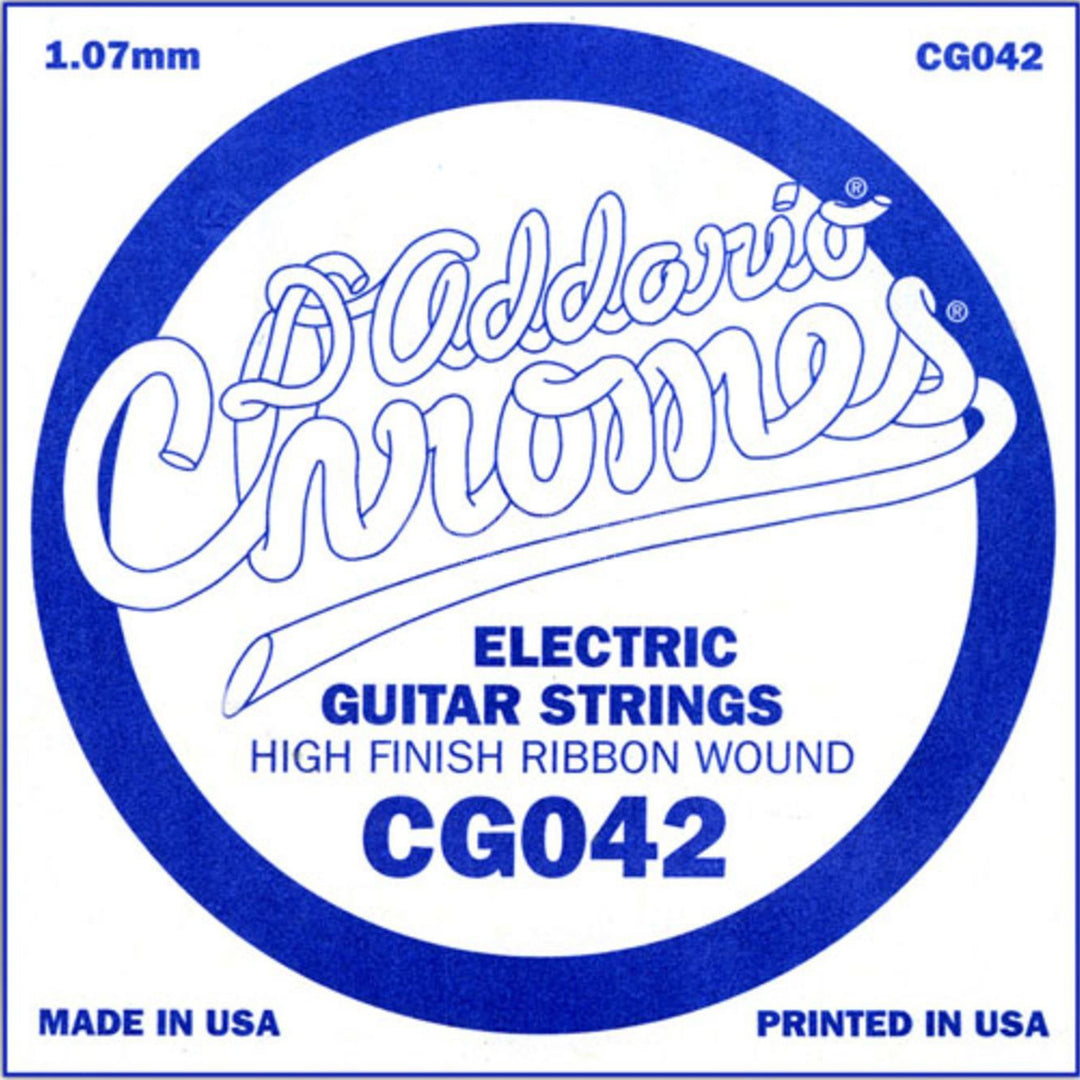 D'Addario CG042 - SINGLE CHROMES FLAT WND 042