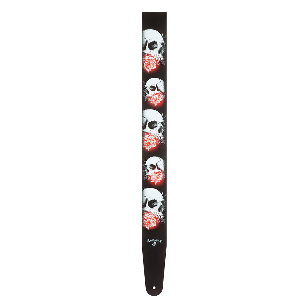 D'Addario ALCHEMY LEATHER GUITAR STRAP - LUMINOUS ROSE