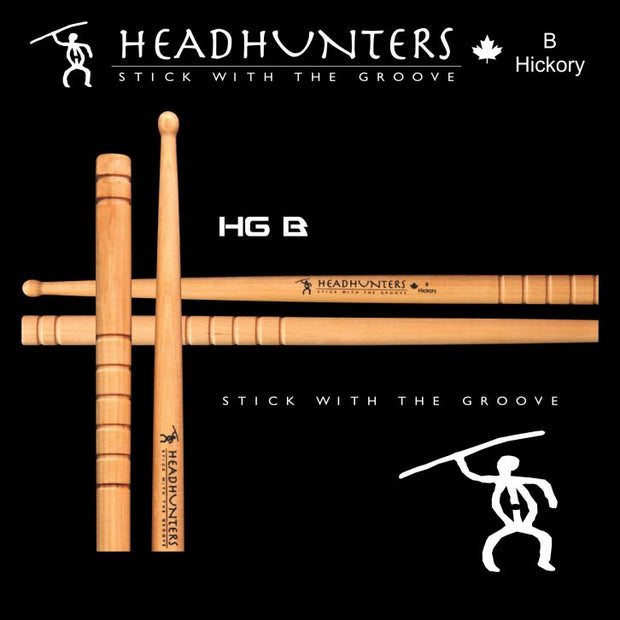 Headhunters HG B - Wood Hickory Drumsticks