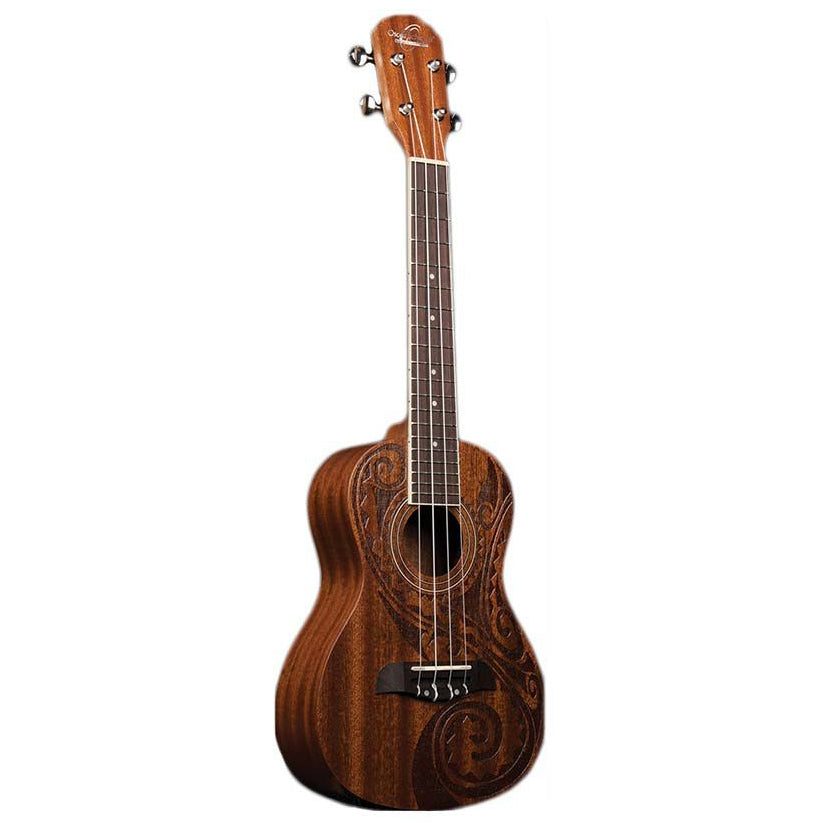 Oscar Schmidt OU2TAT-A Ukulele Concert Satin w/Laser Tattoo