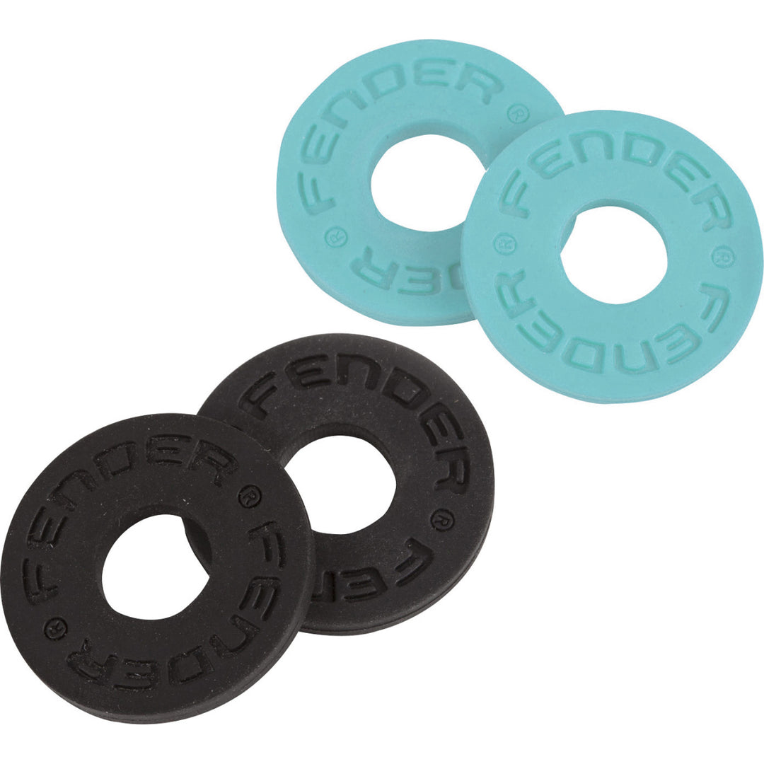 Fender Strap Blocks (4-Pack) - 2x Black / 2x Daphne Blue