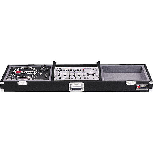 Odyssey CDJ19P Pro Carpeted Turntable Coffin Case (Black)