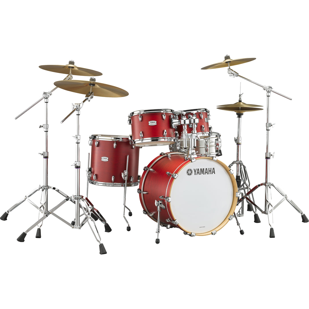 Yamaha Tour Custom Maple 5-Piece Shell Pack 22” Bass Drum w/ Snare - Candy Apple Satin