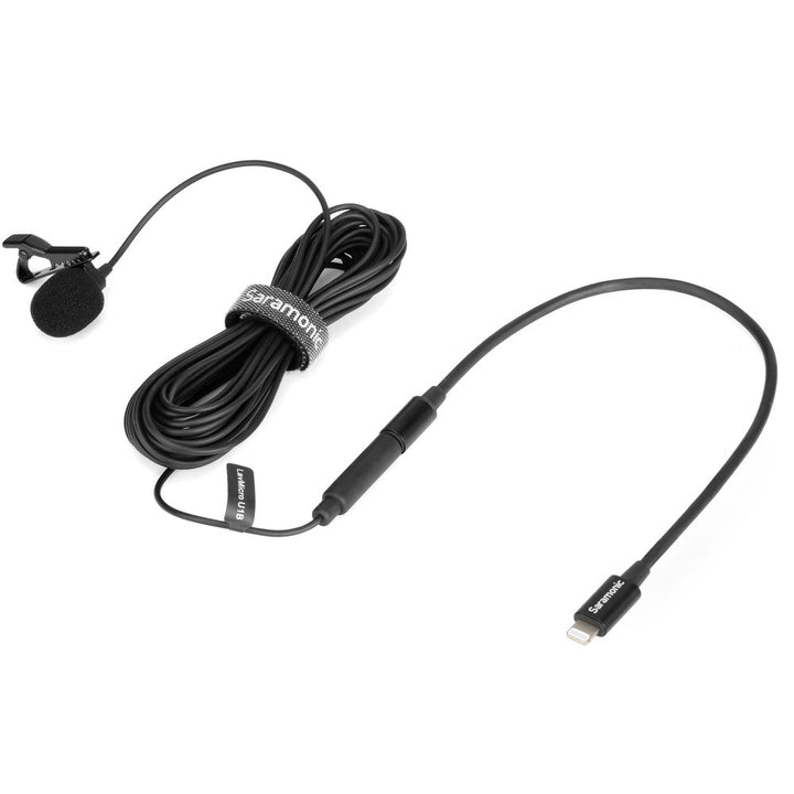Saramonic LavMicro U1B Omnidirectional Lavalier Microphone w/ Lightning Connector for iOS Devices - 19.6’ Cable