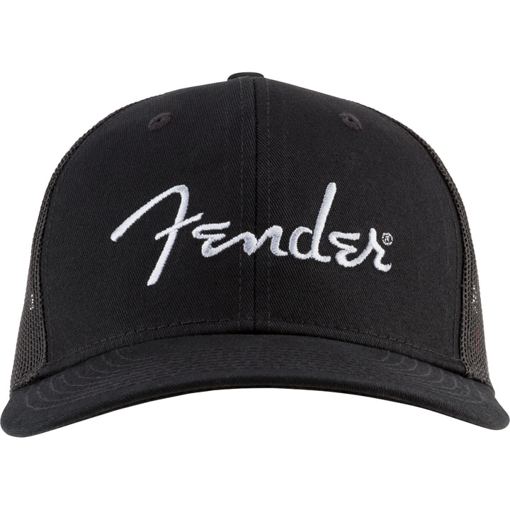 Fender Silver Thread Logo Snapback Trucker Hat (Black) - One Size Fits Most