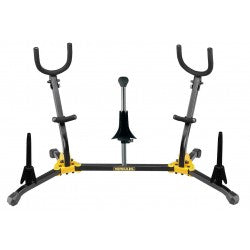 Hercules Stands DS538B Duo Alto / Tenor Sax Stand w/ Clarinet & Flute Pegs