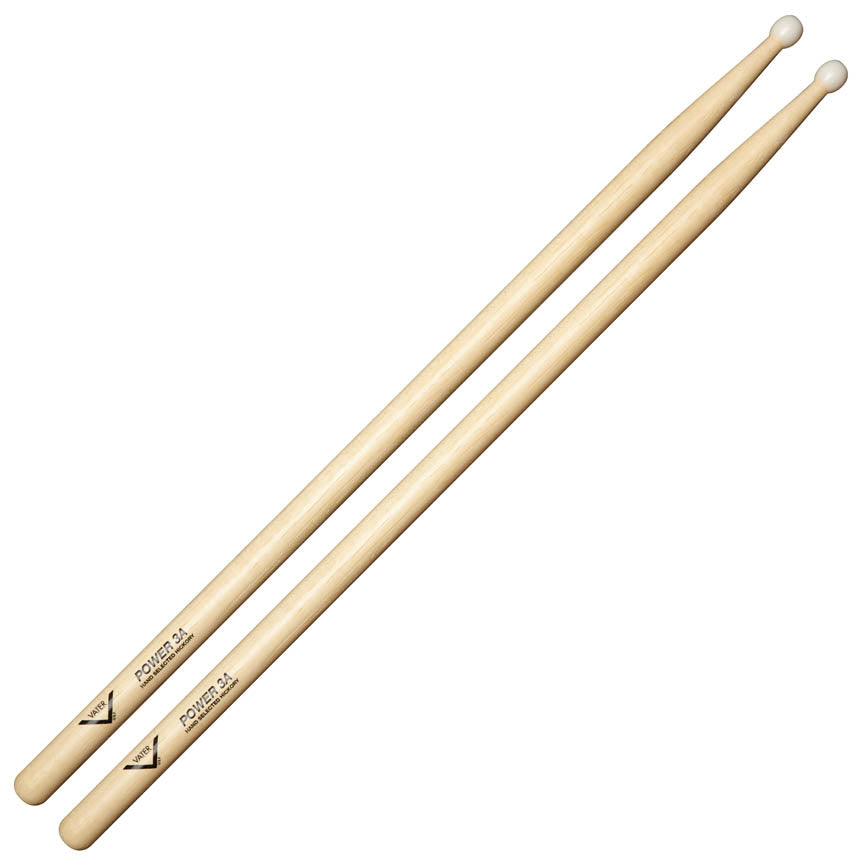 Vater VHP3AN - Vater American Hickory Power 3A Nylon Tip Drumsticks