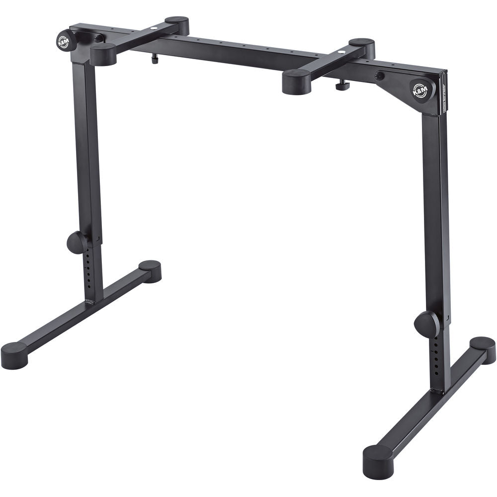 K&M 18820 Omega Pro Table-Style Keyboard Stand with Foldable Legs - Black