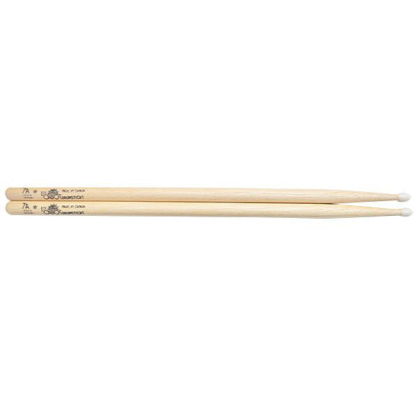 Los Cabos LCD7AHN 7A Nylon Drum Sticks-White Hickory