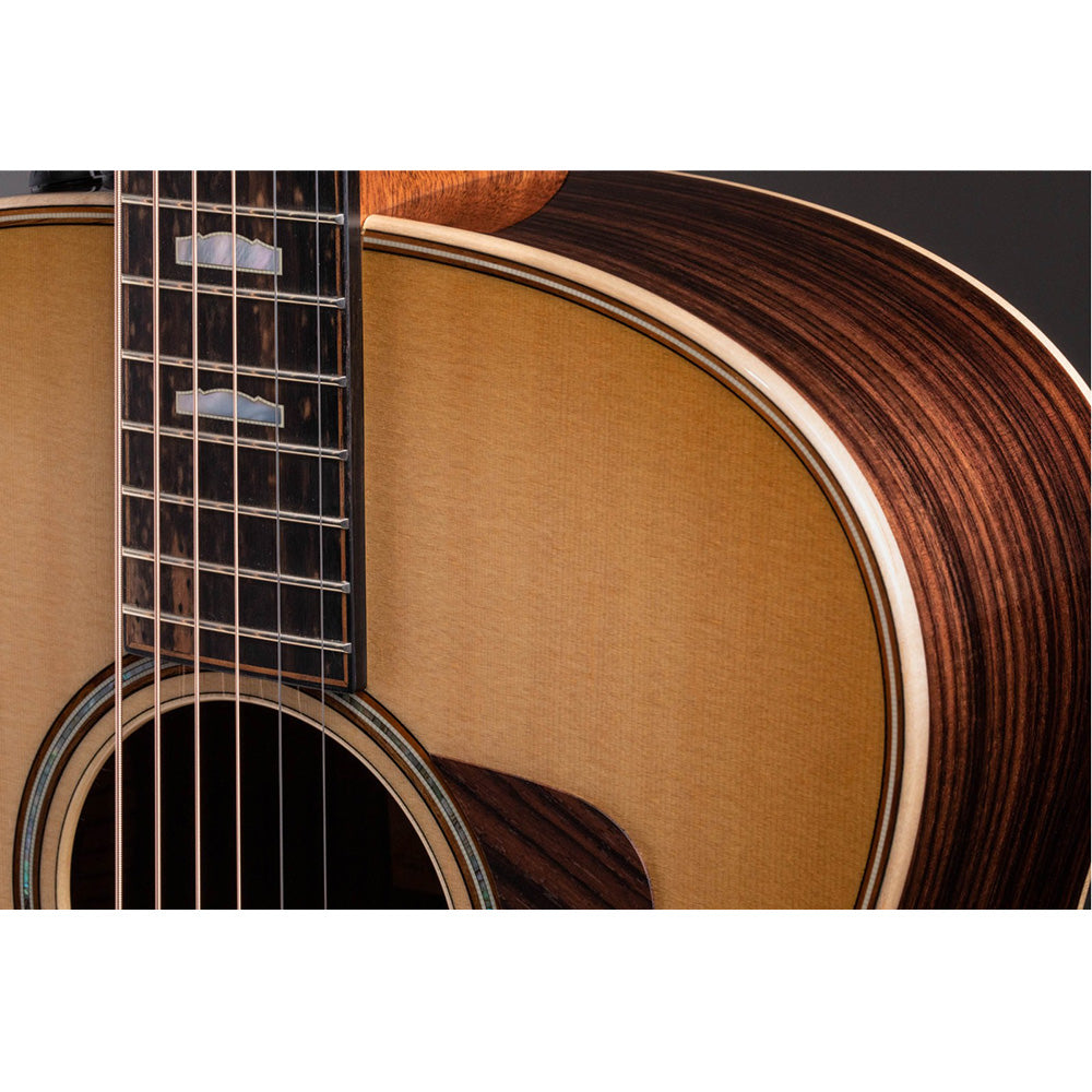 Taylor Guitars 818e, Indian Rosewood Back and Sides, West African Crelicam Ebony Fretboard, Expression System ® 2 Electronics with Taylor Deluxe Hardshell-Western Floral Case