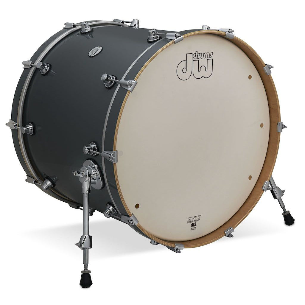 DW Design Series Bass Drum 18x22 Gloss Lacquer - Steel Grey