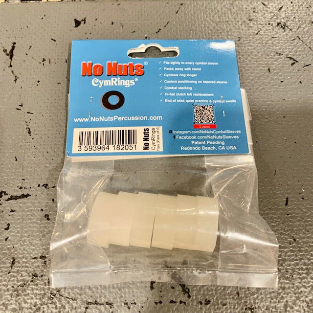 No Nuts 6002- No Nuts Cym Rings Translucent White ( 6-Pack )