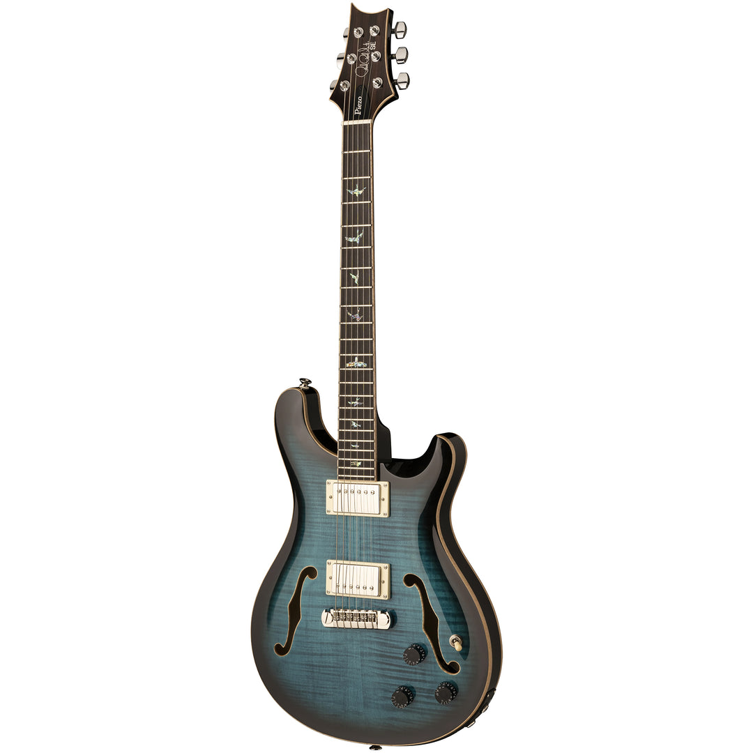 PRS SE Hollowbody II Piezo Electric Guitar (Peacock Blue Burst)
