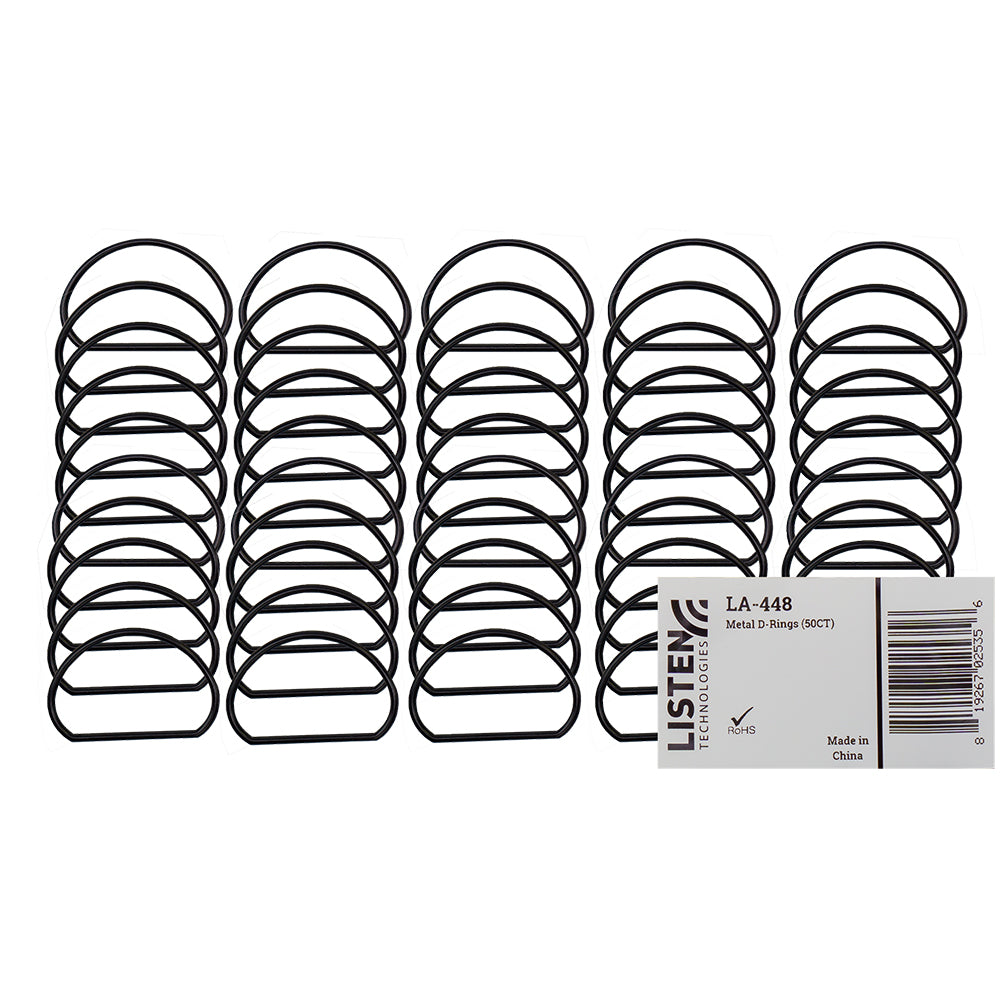 Listen Technologies LA-448 - Metal D-Rings (50 CT)
