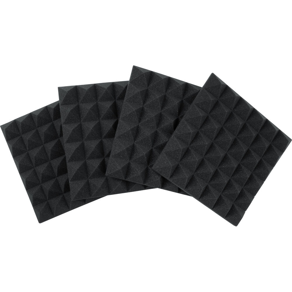 Gator Acoustic Pyramid Panel 12”x12” (4-Pack) - Charcoal