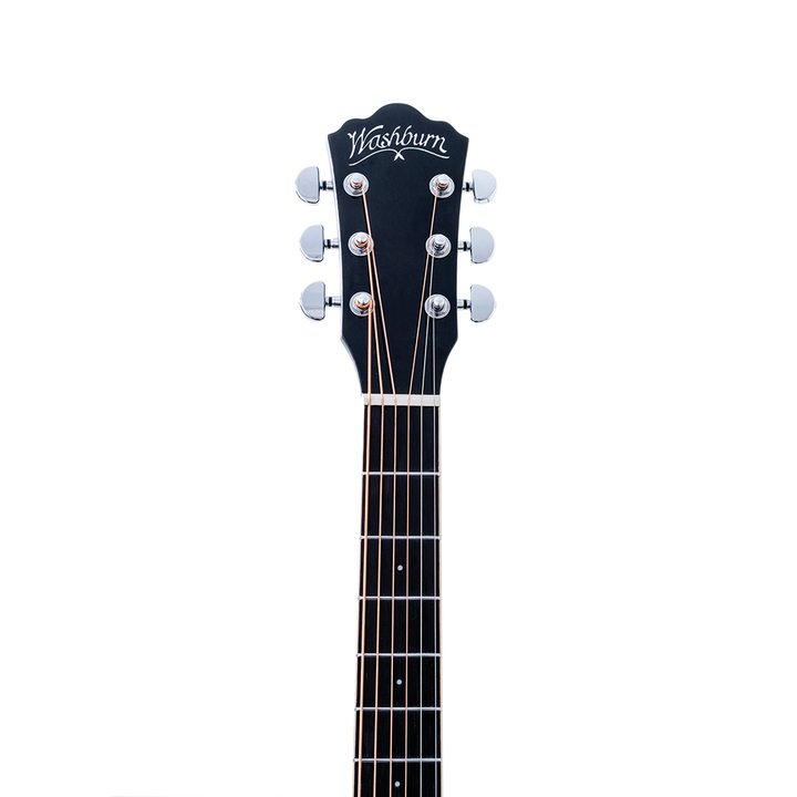 Washburn DFBDB Deep Forest Dreadnought, Poplar Burl Top, Okoume Back & Sides, Black Fade Gloss