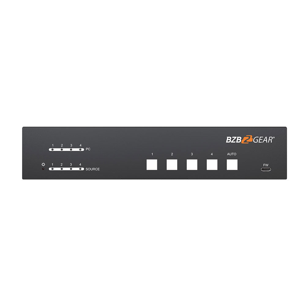 BZBGEAR - 4-Port Conference Room HDMI USB3.0 4K HDR 60Hz KVM Presentation Switcher