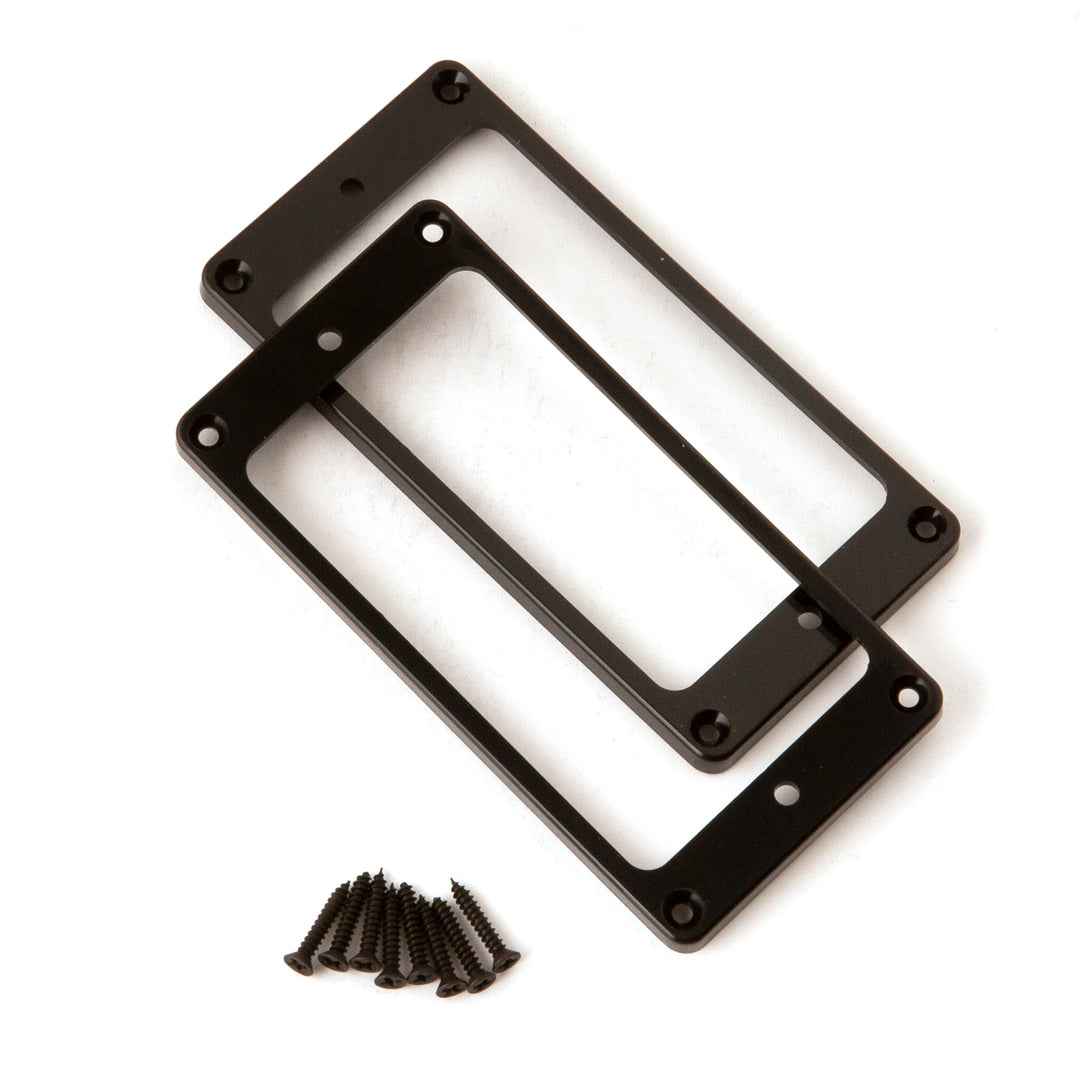 PRS Humbucker Pickup Rings (2-Pack) - Straight, Black (Trem Equipped)