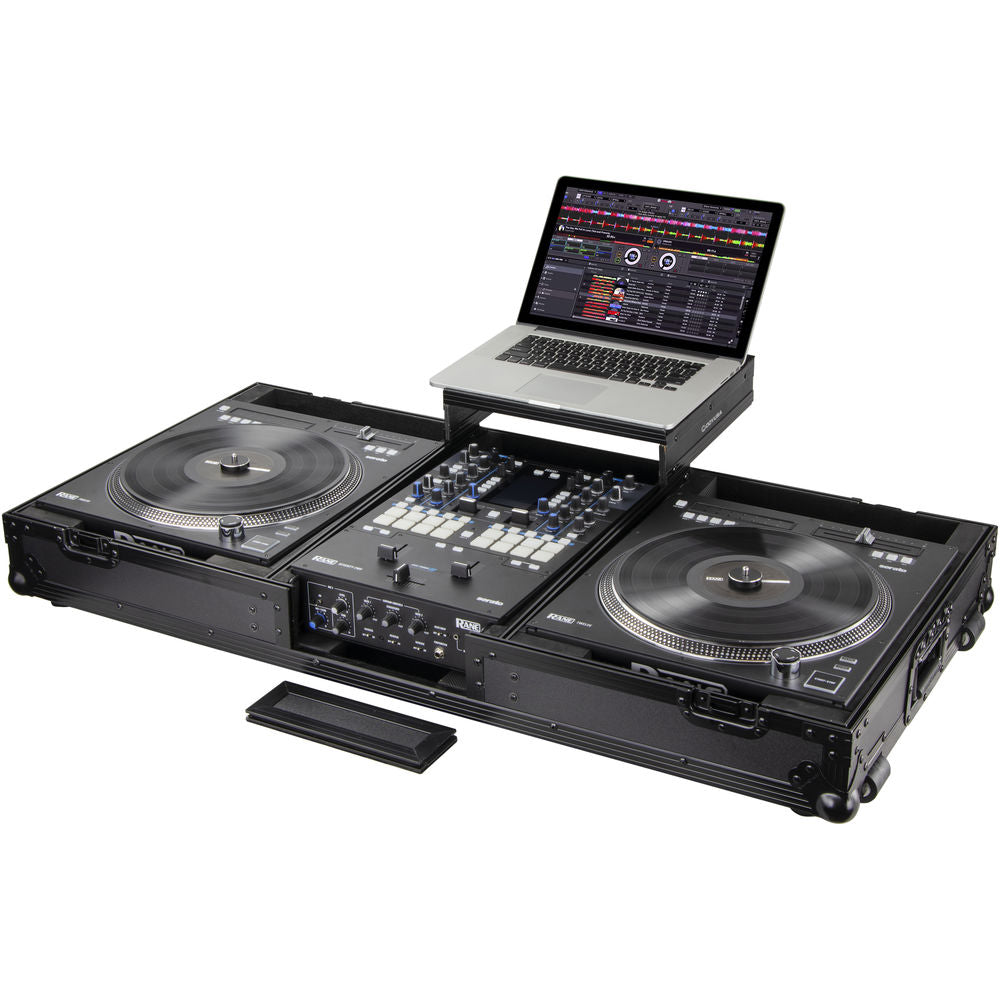 Odyssey FZGSRANE1272W Flight Zone Glide Style DJ Coffin Case for Rane Twelve and Seventy-Two - Black Label