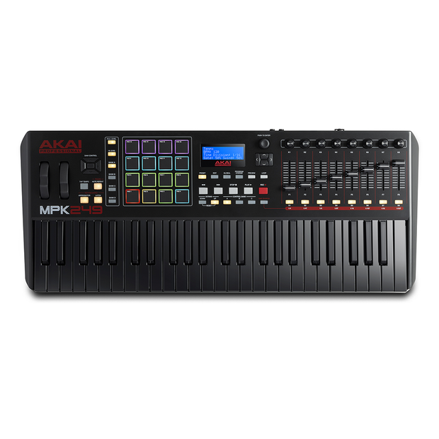 Akai MPK249BL 49 Semi-Weighted, Full-Size Keys with Aftertouch, Keyboard - Limited Edition Black