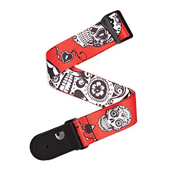 D'Addario P20W1414 - 2'' Gtr Stp, Sugar Skulls - Rd