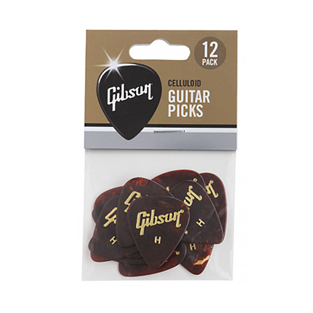 Gibson GG-74HT/12 Standard Pick HEAVY - Tortoise Shell (12 Pack)