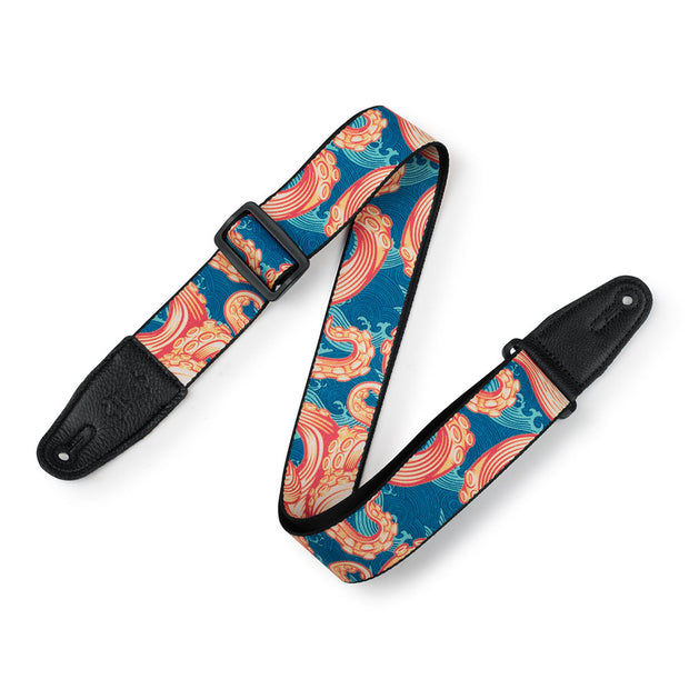 Levy's MPD2-117 Polyester 2” Guitar Strap - Tentacles & Waves Motif