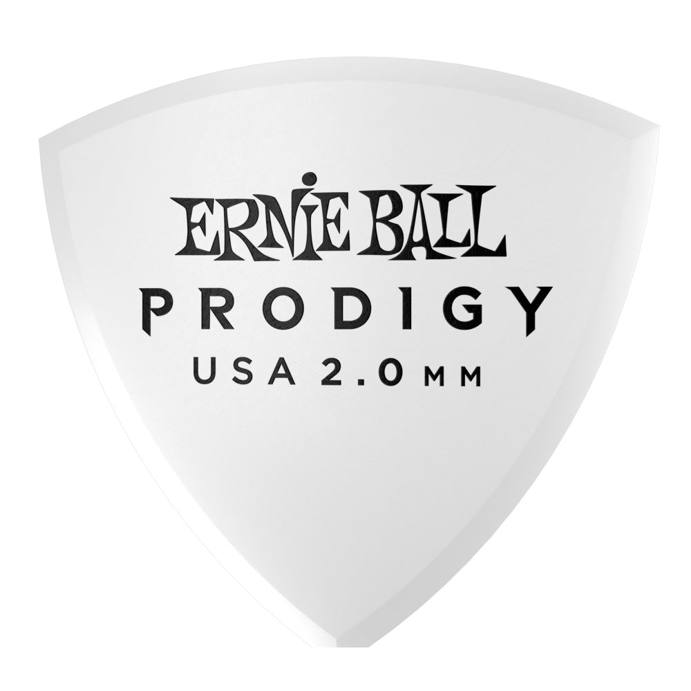 Ernie Ball Guitar Picks Prodigy (Bag of 6) White 2.0mm - Shield