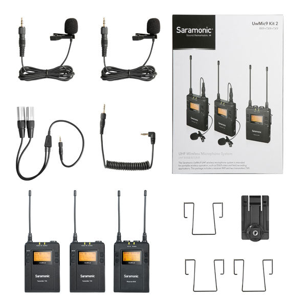 Saramonic UwMic9 Kit2 - 2-Person Wireless Lavalier Microphone System