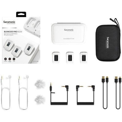 Saramonic Blink 500 Pro B2 2-Person Digital Camera-Mount Wireless Omni Lavalier Microphone System (2.4 GHz) - White