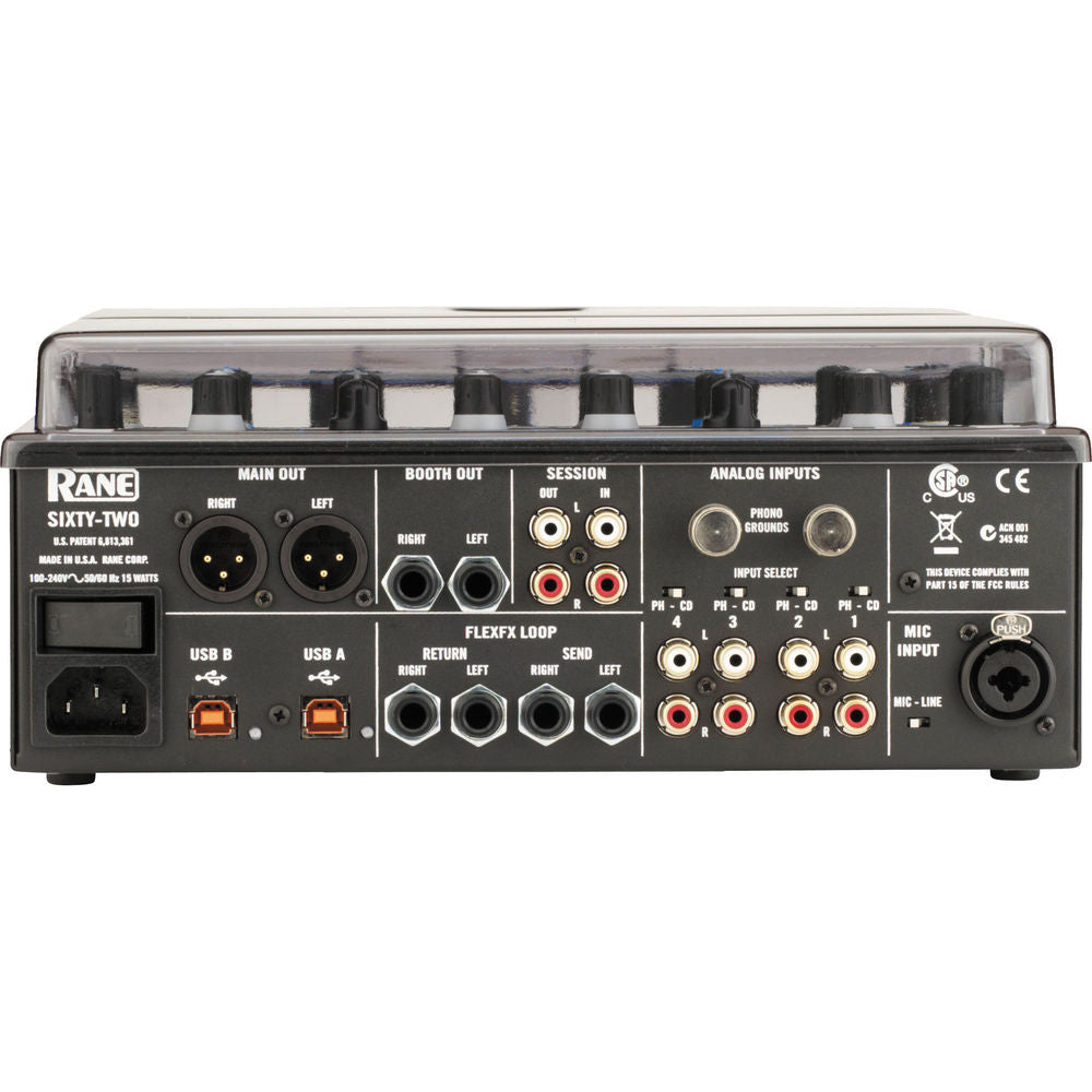 Decksaver Dust Cover for Rane Sixty-Two DJ Mixer