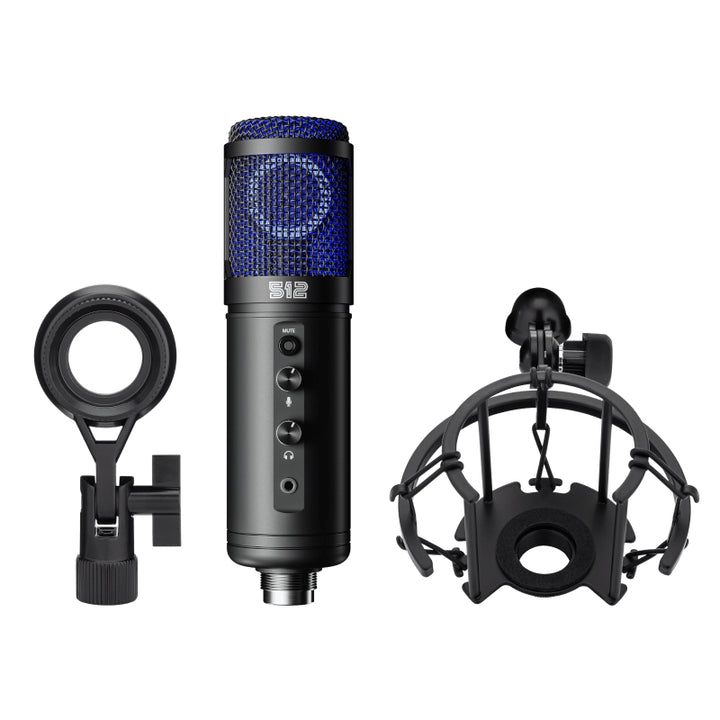 512 Audio TEMPEST Large-Diaphragm Studio Condenser USB Microphone