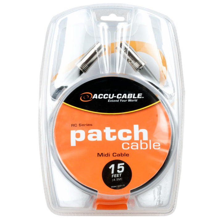 Accu-Cable Standard MIDI Cable - 15 Feet - Music City Canada