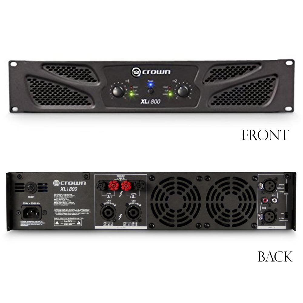 Crown XLi800 Power Amplifier 2-Channel 600-Watt