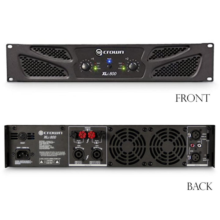 Crown XLi800 Power Amplifier 2-Channel 600-Watt