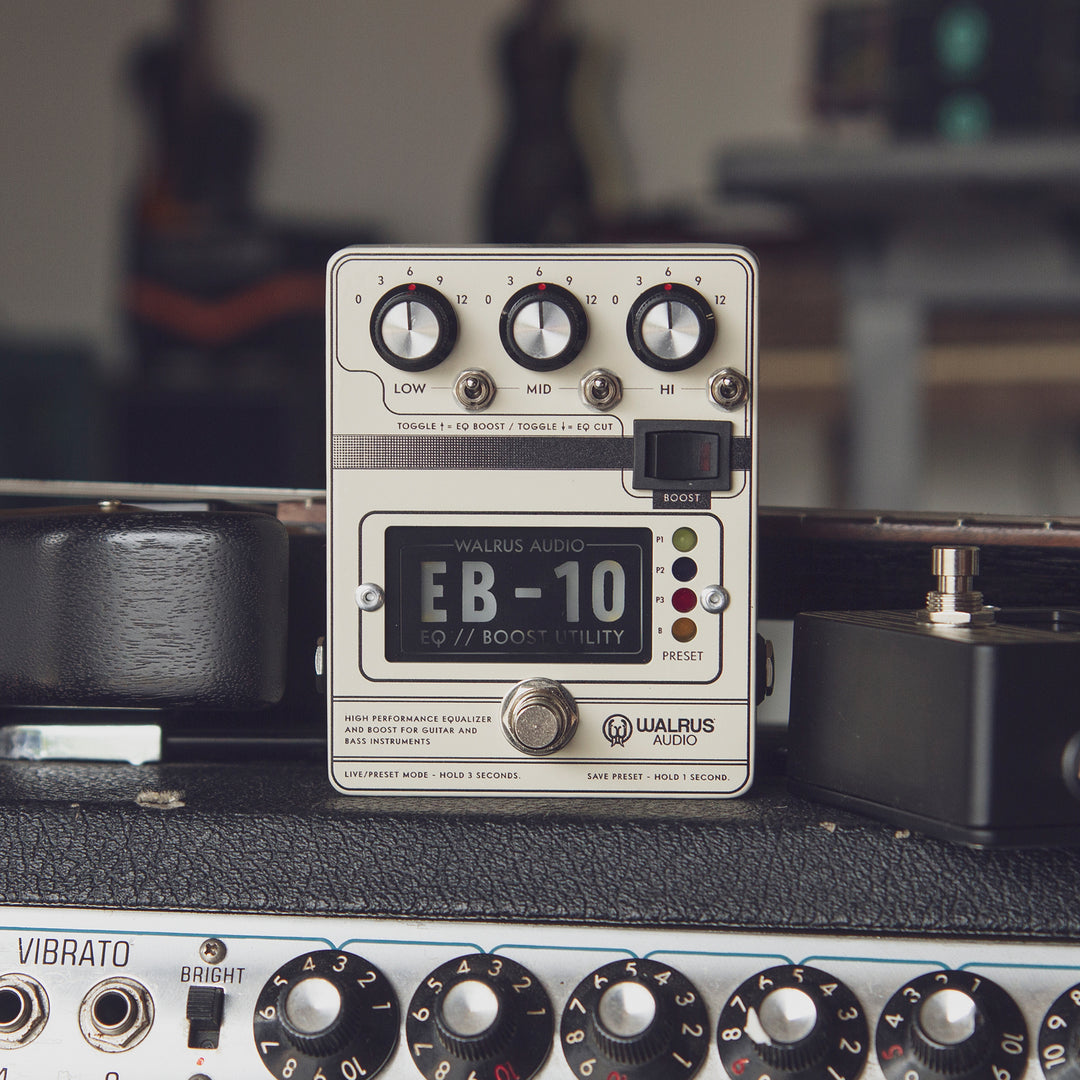 Walrus Audio EB-10 Preamp EQ Boost Guitar Effect Pedal - Cream