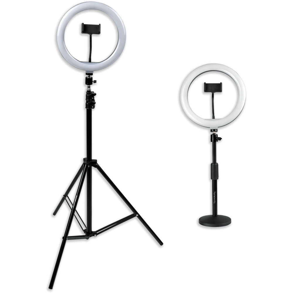 Gator LED Ring Lights (Pair) with Stands & Phone Holders