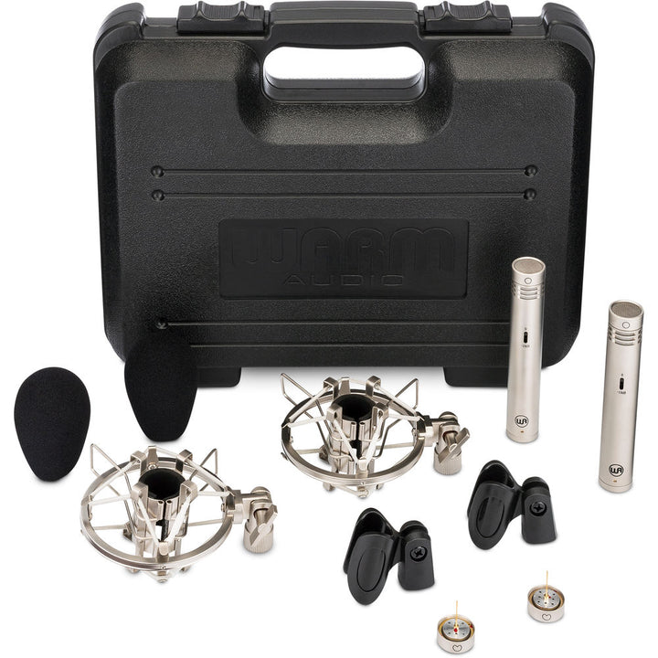 Warm Audio WA-84 Stereo Microphone Pair w/ Omni & Cardioid Capsules - Nickel