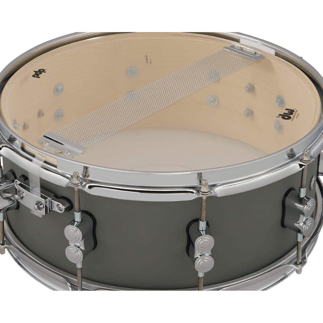 PDP Concept Maple Finish Ply 5.5x14 Snare Drum w/ Chrome Hardware - Satin Pewter