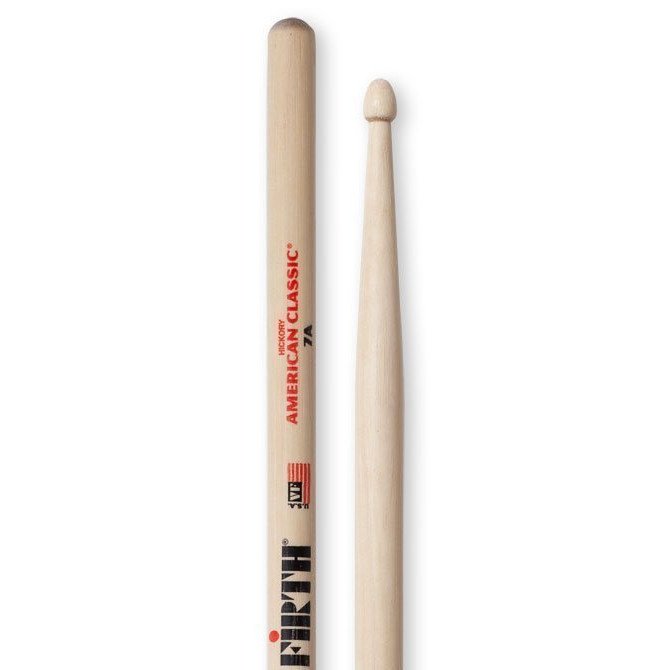 Vic Firth 7A- American Classic 7A Hickory/Wood Tip Drum Stick