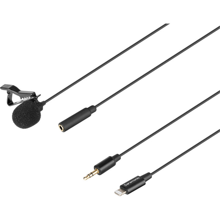 Saramonic LavMicro U1B Omnidirectional Lavalier Microphone w/ Lightning Connector for iOS Devices - 19.6’ Cable