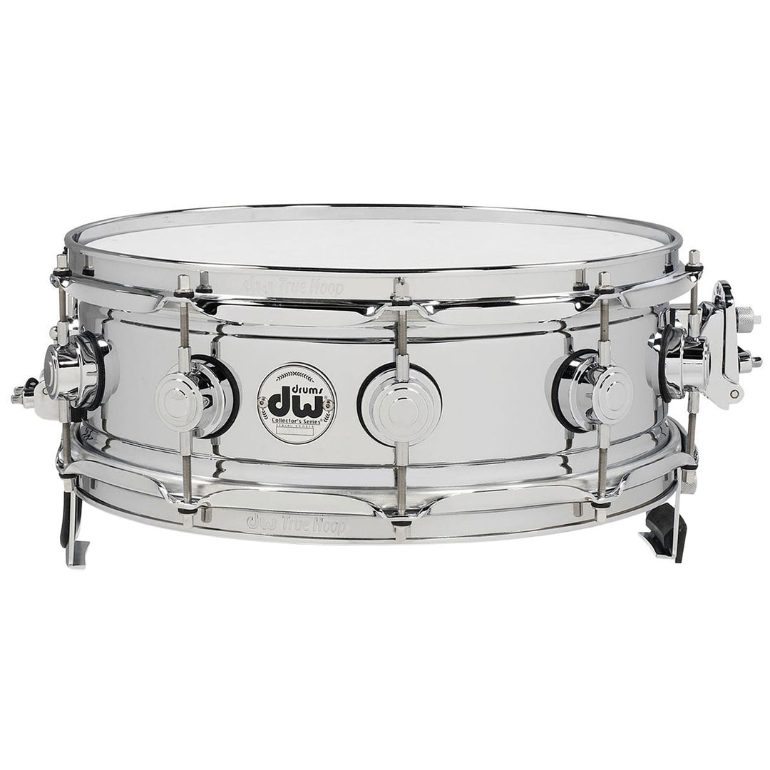 DW Collector's Series Metal Snare Drum Thin 1mm True-Sonic Chrome Over Brass Snare Bridge - 5x14