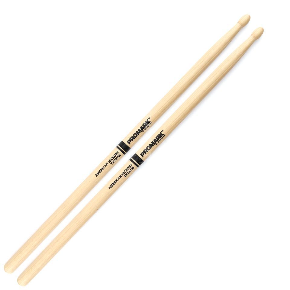 Promark TX747BN-Promark American Hickory 747B Nylon Tip Drumsticks