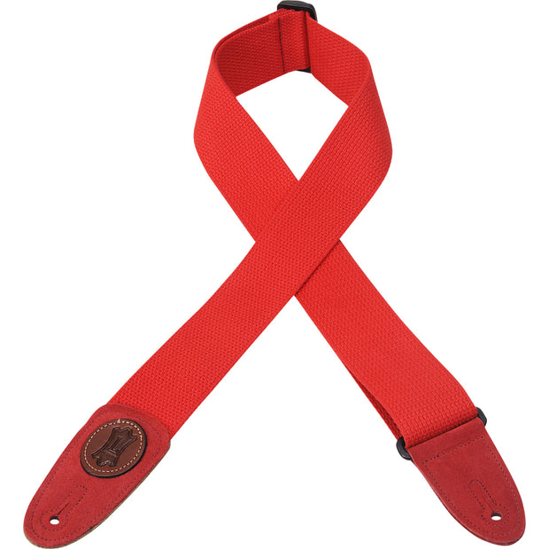 Levy's MSSC8-RED Cotton Guitar Straps