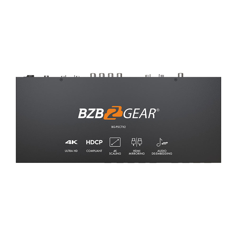 BZBGEAR - 7x2 4K Presentation Switcher Scaler w/HDMI/VGA/Component/Composite Video & Audio