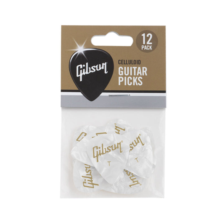 Gibson GG-74TW/12 Standard Pick THIN - White Pearl (12 Pack)