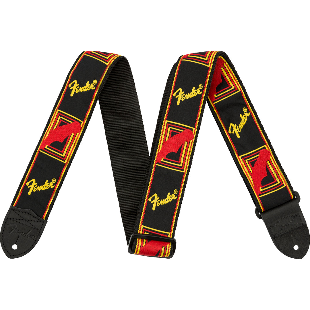 Fender Guitar Strap 2'' Monogrammed - Black / Yellow / Red